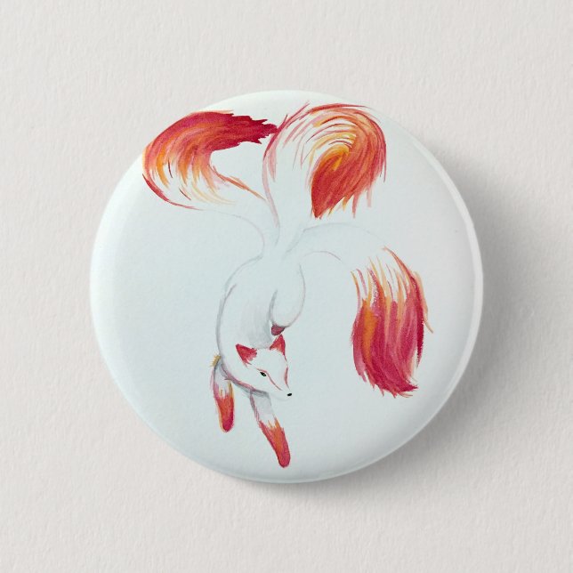 Bóton Redondo 5.08cm Kitsune (Frente)