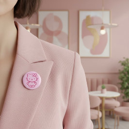 Bóton Redondo 5.08cm Kitty