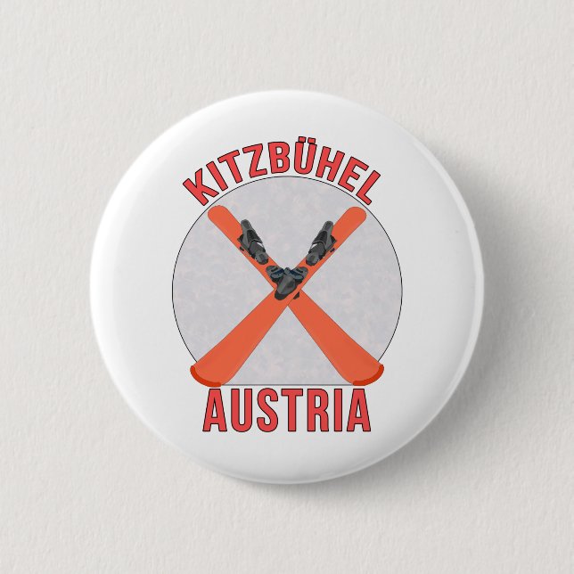 Bóton Redondo 5.08cm Kitzbühel, Áustria (Frente)