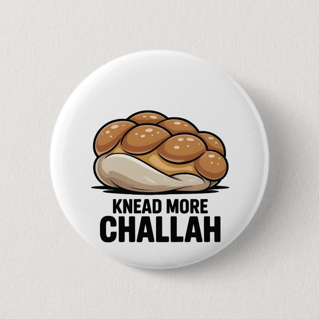 Bóton Redondo 5.08cm Knead More Challah Judeu Baking (Frente)
