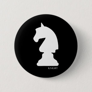 Bóton Redondo 5.08cm Knight Chess Piece Group Costume Chess Club Chess