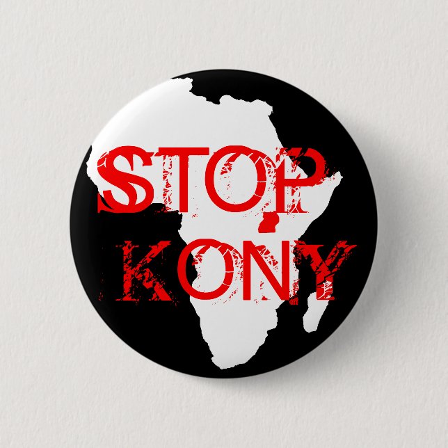 Bóton Redondo 5.08cm Kony 2012 (Frente)