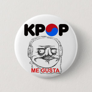 Bóton Redondo 5.08cm KPop Me gusta Meme , i like