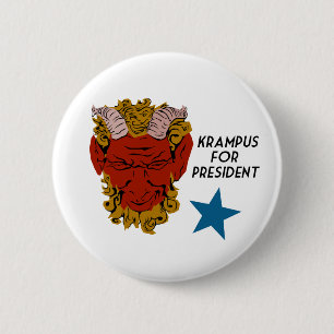 Bóton Redondo 5.08cm Krampus para o botão da campanha do presidente