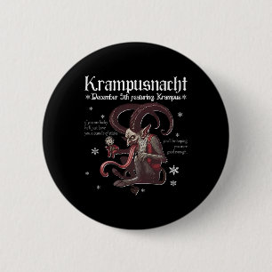 Bóton Redondo 5.08cm Krampusnacht Natal Monster Krampus Lover Festi
