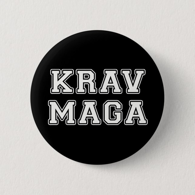 Bóton Redondo 5.08cm Krav Maga (Frente)