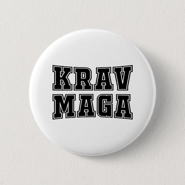 Bóton Redondo 5.08cm Krav Maga (Frente)