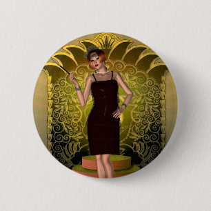 Bóton Redondo 5.08cm KRW que pôr sobre o Flapper de Ritz Deco II