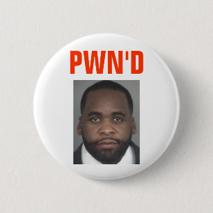 Bóton Redondo 5.08cm Kwame Kilpatrick: PWN'D