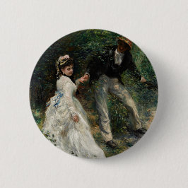 Bóton Redondo 5.08cm La Promenade Renoir Impressionista Pintura