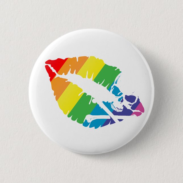 Bóton Redondo 5.08cm lábios venenosos (Frente)