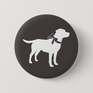 Bóton Redondo 5.08cm Labrador Chá de fraldas Cão Cinza Lab Sexo Neutro