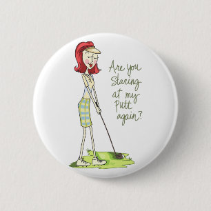 Bóton Redondo 5.08cm Lady Golfer