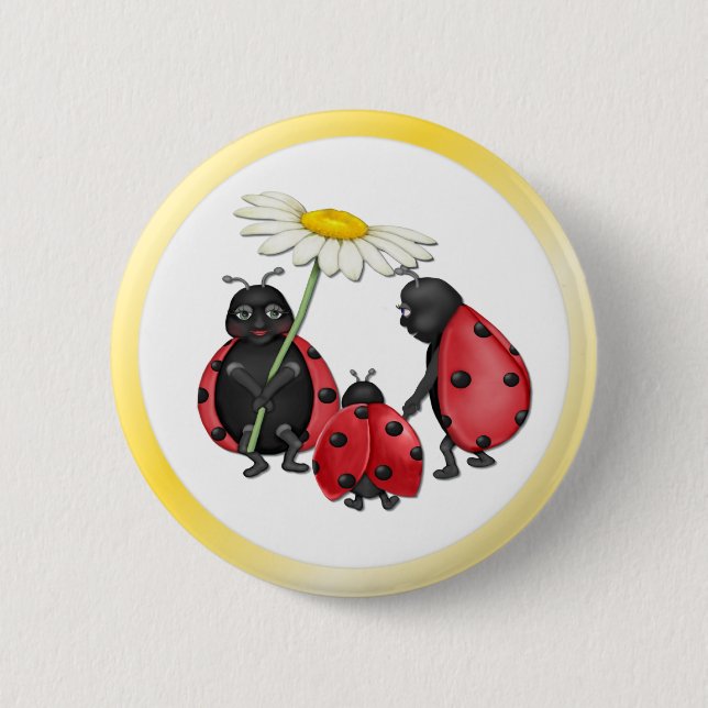 Bóton Redondo 5.08cm Ladybug Stroll (Frente)