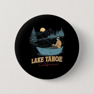 Bóton Redondo 5.08cm Lago Tahoe Califórnia Verão Engraçado Pesca Acampa