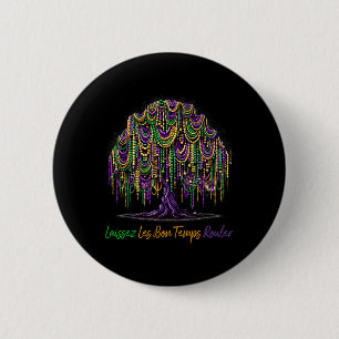 Bóton Redondo 5.08cm Laissez Les Bon Temps Rouler Mardi Gras Tree Miçan