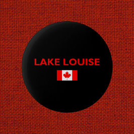 Bóton Redondo 5.08cm Lake Louise Canada Flag Dark Color