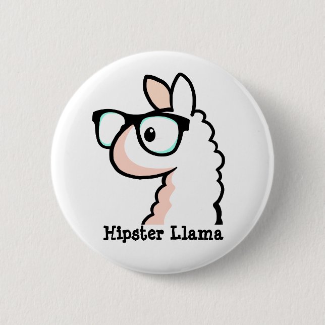 Bóton Redondo 5.08cm Lama do hipster (Frente)