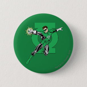 Bóton Redondo 5.08cm Lanterna verde com fundo do logotipo