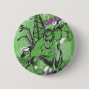 Bóton Redondo 5.08cm Lanterna verde - poster absurdo da colagem
