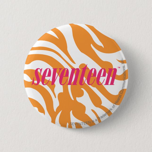 Bóton Redondo 5.08cm Laranja da zebra (Frente)