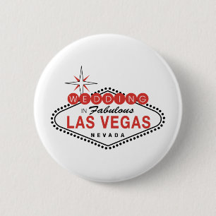 Bóton Redondo 5.08cm Las Vegas fabuloso que Wedding o modelo