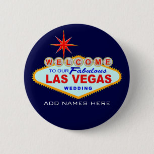 Bóton Redondo 5.08cm Las Vegas que Wedding o botão