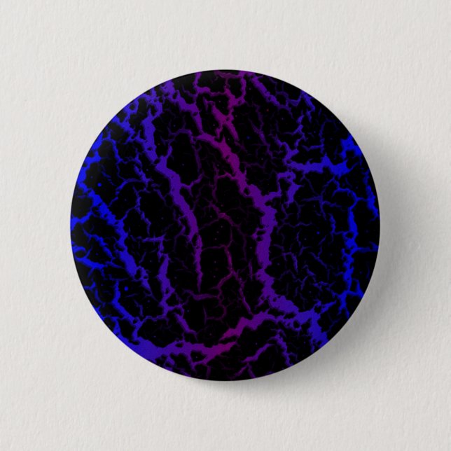 Bóton Redondo 5.08cm Lava de espaço rachada - Azul/Roxo (Frente)