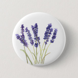 Bóton Redondo 5.08cm Lavandas flores lavanda francesa
