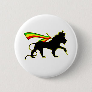 Bóton Redondo 5.08cm Leão De Judah - Rasta