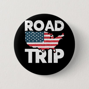 Bóton Redondo 5.08cm Legal Road Trip American Traveler Viagem