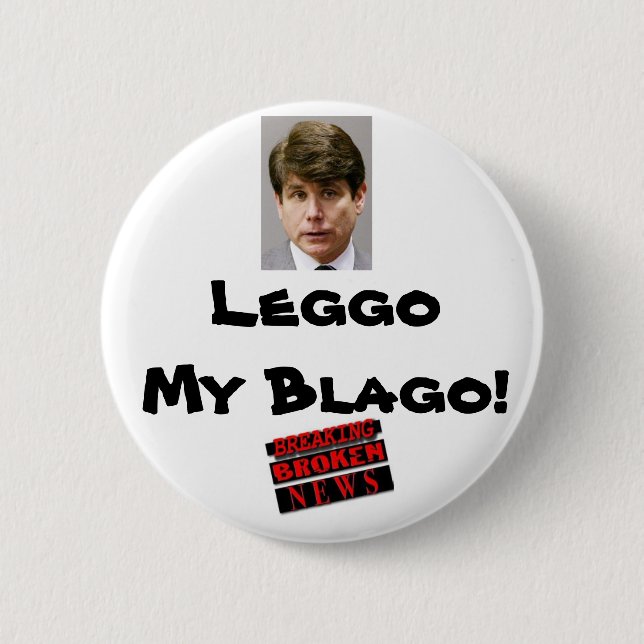 Bóton Redondo 5.08cm Leggo meu Blago! botão (Frente)