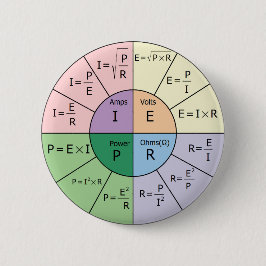 Bóton Redondo 5.08cm Lei de Ohm