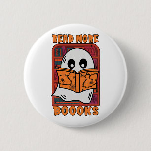 Bóton Redondo 5.08cm Leia Mais Livros Biblioteca Fantasma Lendo o Dia d