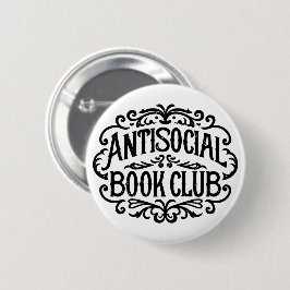 Bóton Redondo 5.08cm Leitor introvertido do clube do livro antissocial