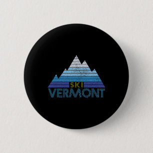 Bóton Redondo 5.08cm Lembrança de Esqui de Vermont Esportes de Montanha