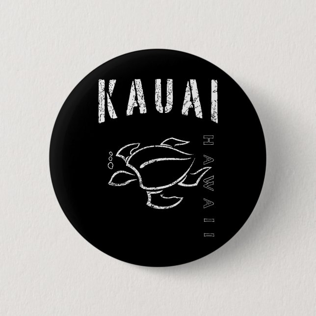 Bóton Redondo 5.08cm Lembrança Kauai Havaí (Frente)