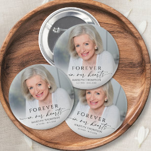 Bóton Redondo 5.08cm Lembrança Personalizada de Foto para Funeral