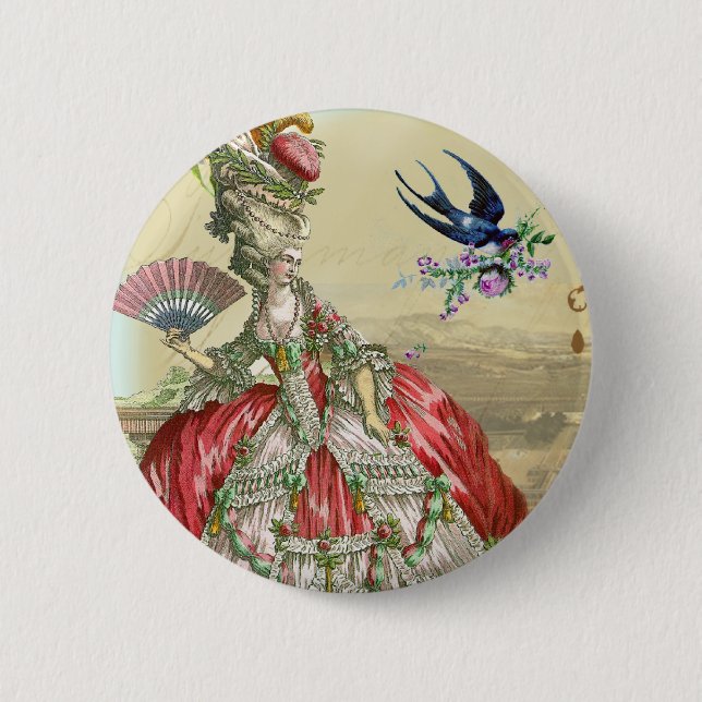 Bóton Redondo 5.08cm Lembranças de Versalhes 2 (Frente)