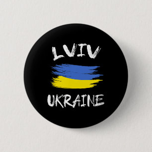 Bóton Redondo 5.08cm Lembrete da Ucrânia Lviv Bandeira do País Ucranian