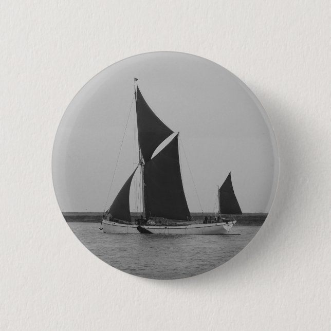 Bóton Redondo 5.08cm Lembrete de Barcaça de Vela (Frente)
