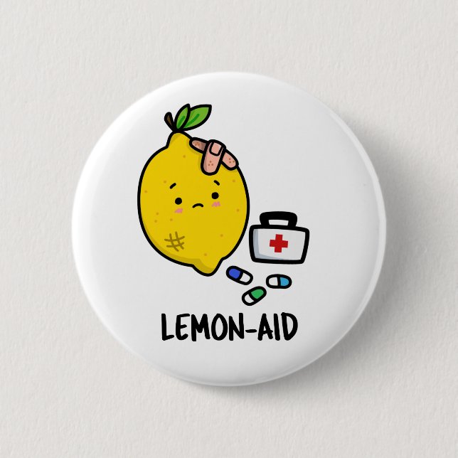 Bóton Redondo 5.08cm Lemon-aid Engraçado Limão-Limão-Limão (Frente)