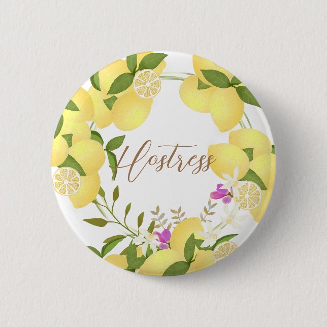 Bóton Redondo 5.08cm Lêmon branco (Frente)