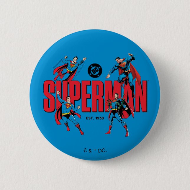 Bóton Redondo 5.08cm Lendas do Superman para Sempre Gráfico (Frente)