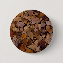 Bóton Redondo 5.08cm Lenha | cabine russa | grãos de madeira | árvore