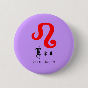 Bóton Redondo 5.08cm Leo, Horoscópio, zodíaco, astrologia