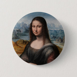 Bóton Redondo 5.08cm Leonardo da Vinci   Mona Lisa