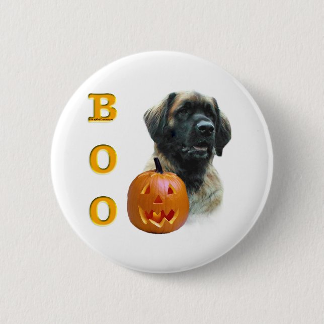 Bóton Redondo 5.08cm Leonberger Boo - Botão (Frente)