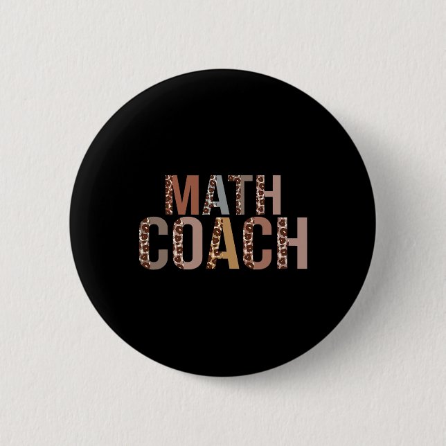 Bóton Redondo 5.08cm Leopard Math Coach Suprimentos Diversão Ck Para Es (Frente)