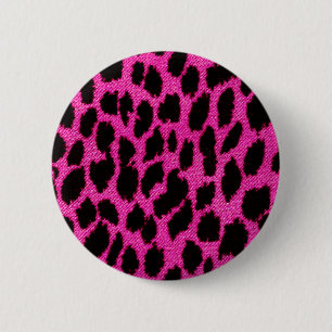 Bóton Redondo 5.08cm Leopardo cor-de-rosa